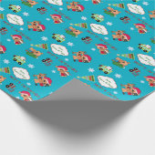 kerstBeren op maat Cadeaupapier (Hoek)