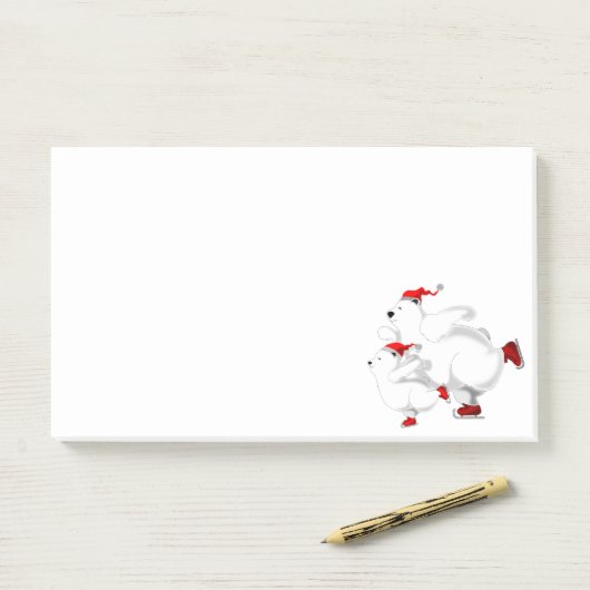 Kerstberen Post-it® Notities Notes (Op bureau)