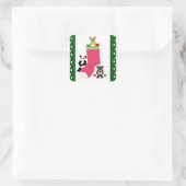 kerstBeren Vierkante Sticker (Tas)