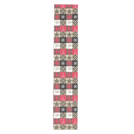 Kerstberg patchwork medium tafelloper (Voorkant)
