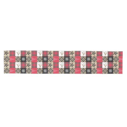 Kerstberg patchwork medium tafelloper (Horizontaal)