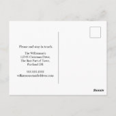 kerstbericht | Camper en bomen Briefkaart (Achterkant)