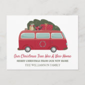 kerstbericht | Camper en bomen Briefkaart (Voorkant)