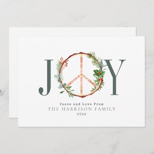 kerstbericht feestdagenkaart (Voorkant / Achterkant)