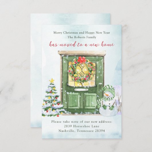 kerstbericht kaart (Voorkant / Achterkant)