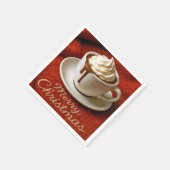 Kerstbericht met warme chocolademelk servet (Hoek)