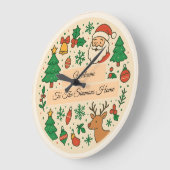Kerstbericht op maat grote klok (Hoek)