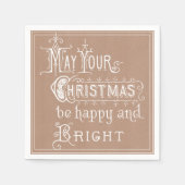  kerstbericht over Kraft Napkin Servet (Voorkant)