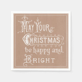 kerstbericht over Kraft Napkin Servet