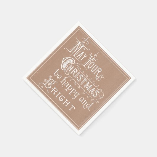  kerstbericht over Kraft Napkin Servet (Hoek)