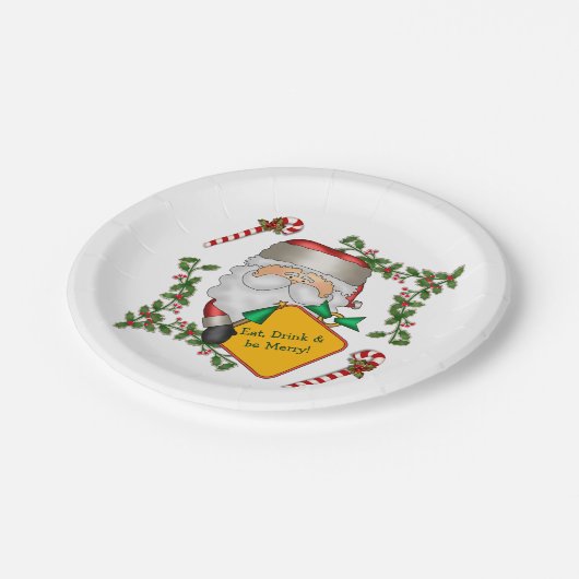 Kerstbericht Papieren Bordje (Gekanteld)