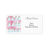 Kerstbericht Terugkeer/Verzendadres label (Voorkant)