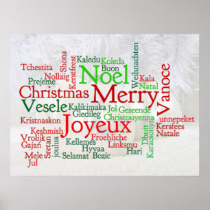 Kerstberichten Rond de Wereld Poster