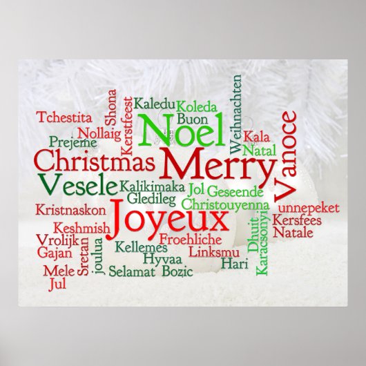 Kerstberichten Rond de Wereld Poster (Voorkant)