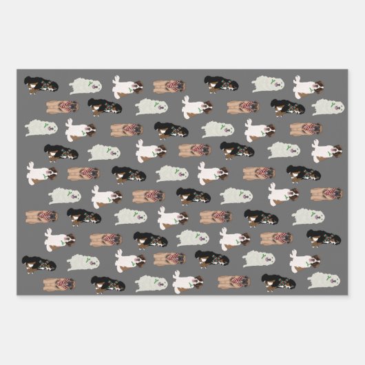 KerstBernese Leonberger St Bernard Pyrenees  Inpakpapier Vel (Voorkant 3)