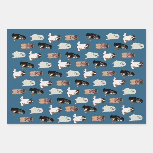 KerstBernese Leonberger St Bernard Pyrenees  Inpakpapier Vel (Voorkant)