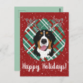 KerstBernese Mountain Dog Briefkaart (Voorkant / Achterkant)