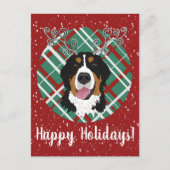 KerstBernese Mountain Dog Briefkaart (Voorkant)