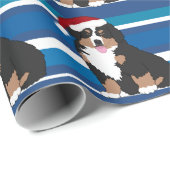 KerstBernese Mountain Dog Cadeaupapier (Rol Hoek)