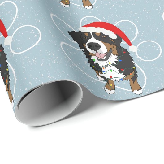 KerstBernese Mountain Dog Cadeaupapier (Rol Hoek)