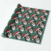 KerstBernese Mountain Dog Cadeaupapier (Uitgerold)