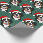 KerstBernese Mountain Dog Cadeaupapier (Hoek)