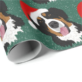 KerstBernese Mountain Dog Cadeaupapier (Rol Hoek)