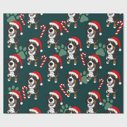 KerstBernese Mountain Dog Cadeaupapier (Vlak)