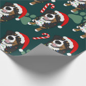 KerstBernese Mountain Dog Cadeaupapier (Hoek)