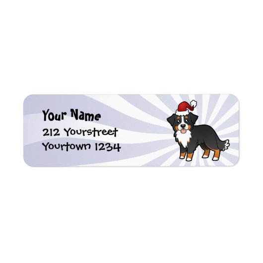 KerstBernese Mountain Dog Etiket (Voorkant)
