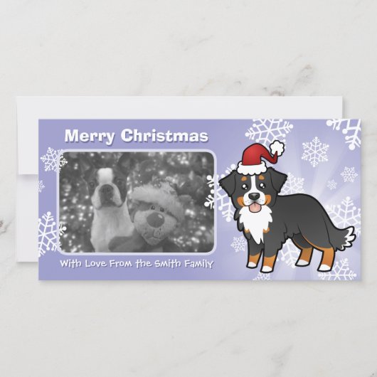 KerstBernese Mountain Dog Feestdagenkaart (Voorkant)