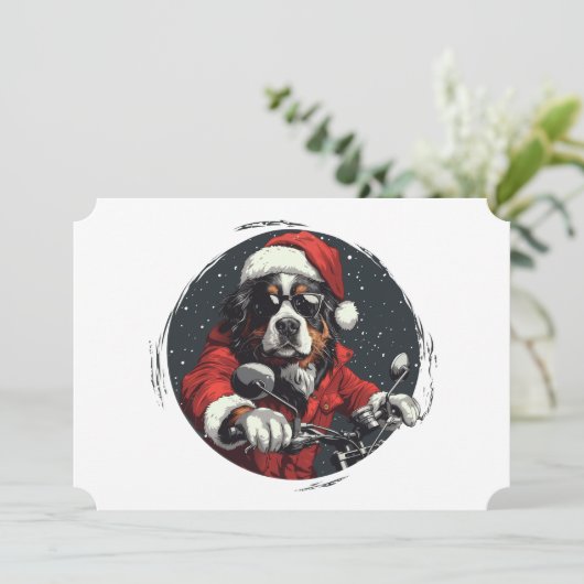 KerstBernese Mountain Dog Feestdagenkaart (Staand voorkant)
