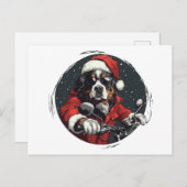 KerstBernese Mountain Dog Feestdagenkaart (Voorkant / Achterkant)