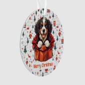 kerstBernese Mountain Dog gepersonaliseerd Ornament (voorkant)
