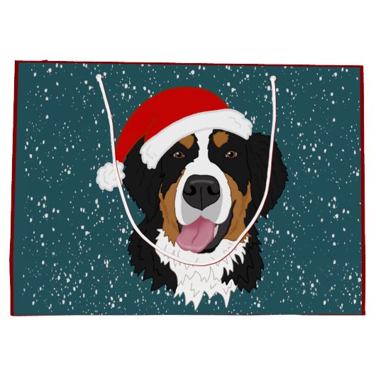 KerstBernese Mountain Dog Groot Cadeauzakje (Achterkant)