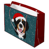 KerstBernese Mountain Dog Groot Cadeauzakje (Achterkant Gekanteld)