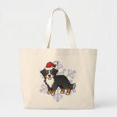 KerstBernese Mountain Dog Grote Tote Bag (Voorkant)