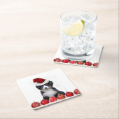 KerstBernese Mountain Dog Kartonnen Onderzetters (Insitu)