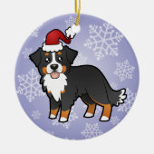KerstBernese Mountain Dog Keramisch Ornament (Voorkant)