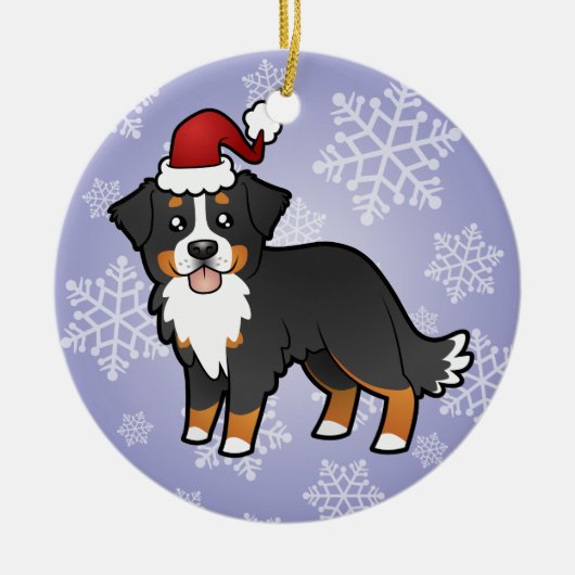 KerstBernese Mountain Dog Keramisch Ornament (Voorkant)
