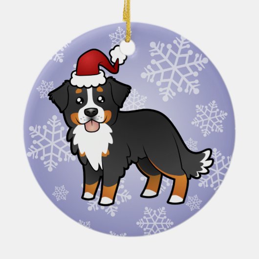 KerstBernese Mountain Dog Keramisch Ornament (Achterkant)