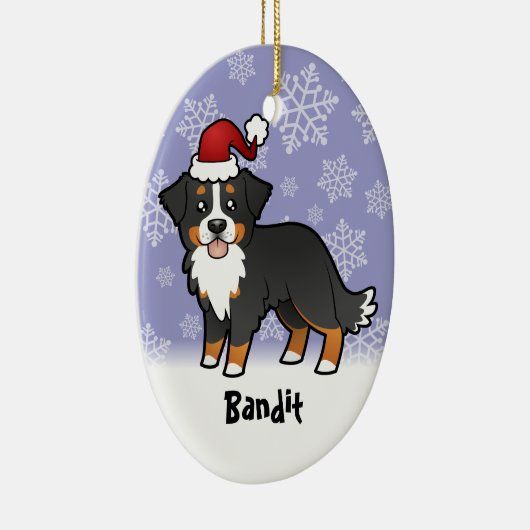 KerstBernese Mountain Dog Keramisch Ornament (Rechts)