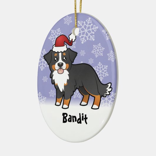 KerstBernese Mountain Dog Keramisch Ornament (Links)