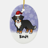 KerstBernese Mountain Dog Keramisch Ornament (Voorkant)