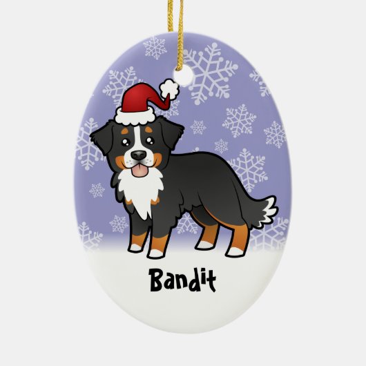KerstBernese Mountain Dog Keramisch Ornament (Achterkant)