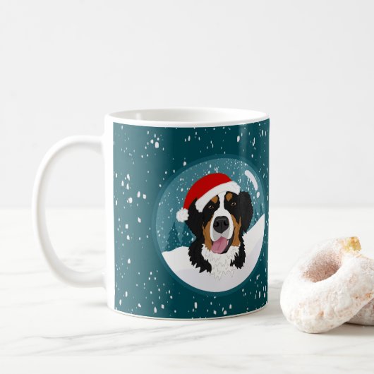 KerstBernese Mountain Dog Koffiemok (Met donut)