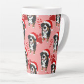 KerstBernese Mountain Dog Latte Mok (Rechterhoek)