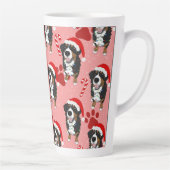 KerstBernese Mountain Dog Latte Mok (Rechts)