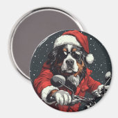 KerstBernese Mountain Dog Magneet (Voorkant / Achterkant)