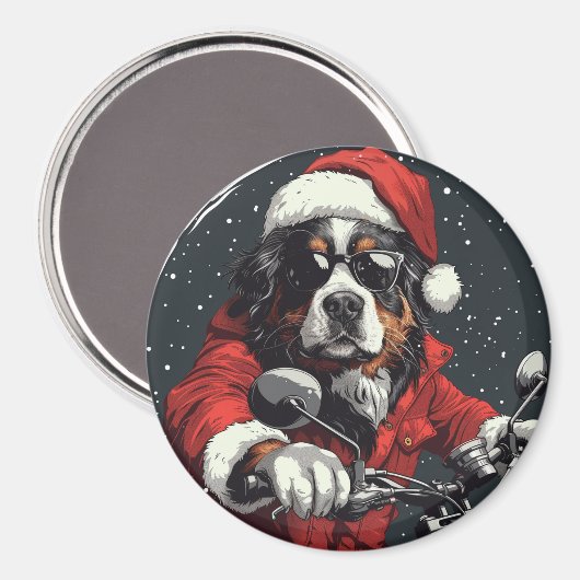 KerstBernese Mountain Dog Magneet (Voorkant / Achterkant)